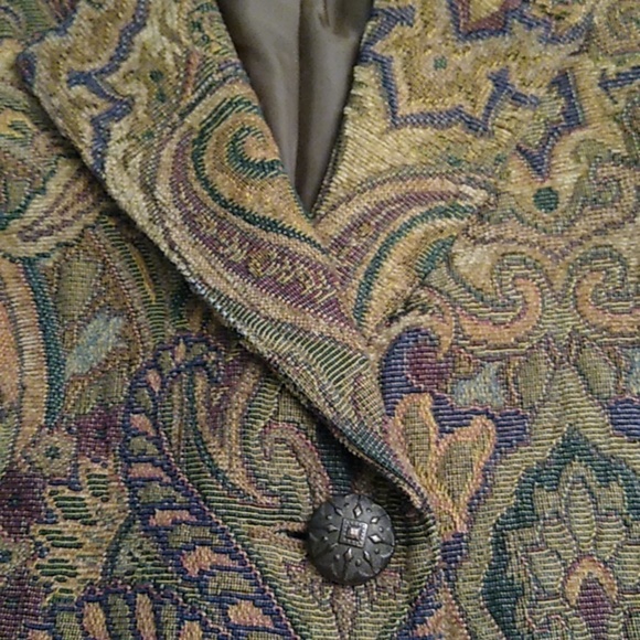 ERIN OF LONDON BOHO TAPESTRY PAISLEY LINED JACKET BLAZER - Picture 5 of 8